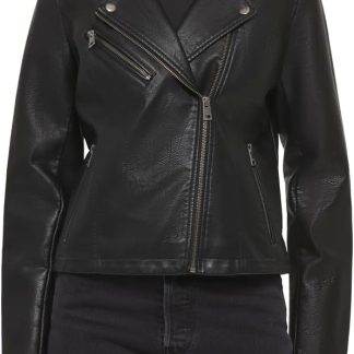 The Classic Faux Leather Moto Jacket image 1