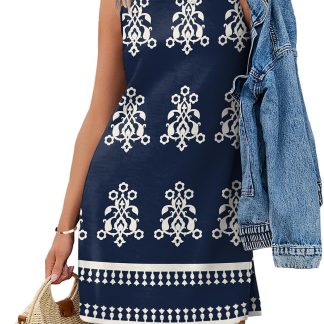 Casual Dresses for Women Crewneck Sleeveless Tank Dress image 1